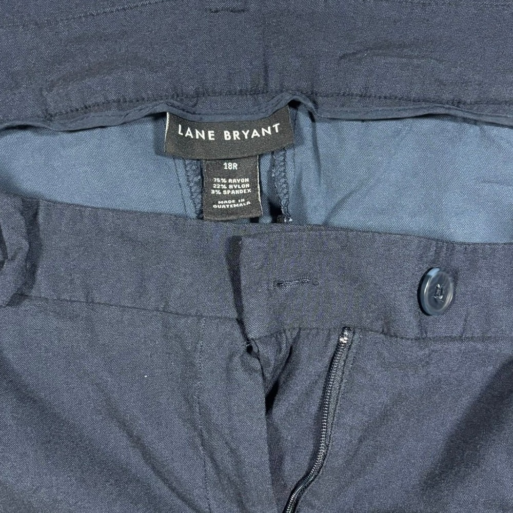 Lane Bryant Women's Navy Blue Flat Front Bootcut Dress Pants Size‎ 18R - Picture 2 of 5